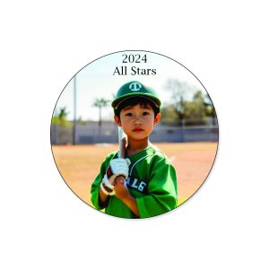 Gloss Aluminum Round Magnet (2.5")