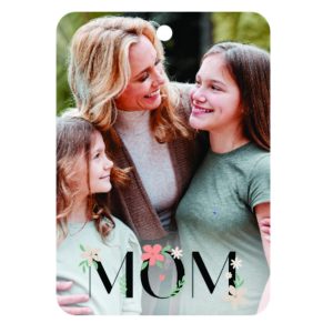 Custom Floral "Mom" Rectangle Air Freshener